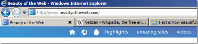 IE9 with full-width Anything Bar